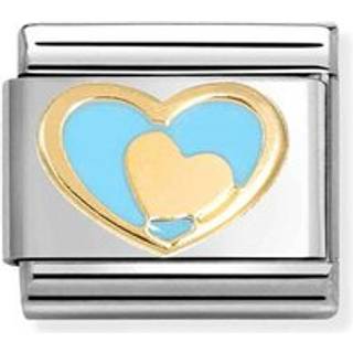 Nomination Heart in Heart Blue - Silver