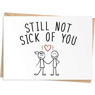 Valentine's Day Card Jubil?umskort - Romantisk lyk?nskningskort til mandskone k?reste eller k?reste