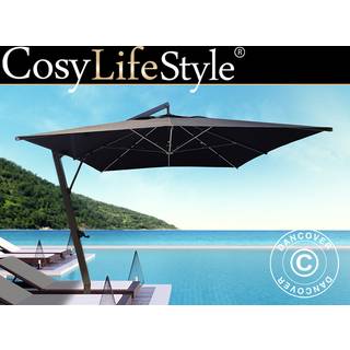 Hængeparasol Haveparasol Haveparasol Havana, 3,5x3,5m, Sort