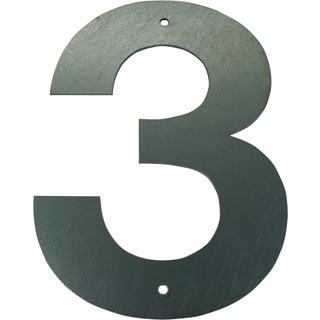 Jasa Company husnummer 3, med skruehuller, 18 cm, galvaniseret