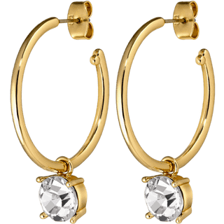 DYRBERG/KERN DIEGA ØRERING 460054 (Gold, Crystal, ONESIZE)