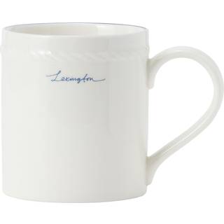 Lexington Porcelain Krus 8 Cm t / Mørkeblåt - Kaffekopper Porcelæn Hvid - 10008110-1730-ONE