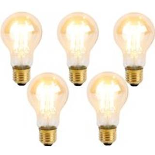 Sæt med 5 E27 3-trins dæmpbare LED-pærer A60 Goldline 5W 530lm 2200K