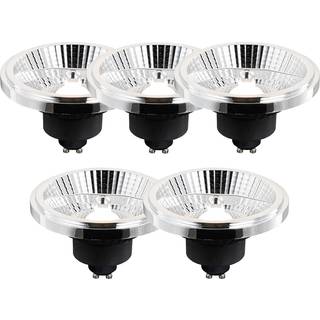 Sæt med 5 GU10 3-trins dæmpbare Kelvin LED-lamper AR111 10W 800 lm 2700 - 3700K
