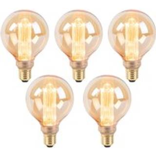 Sæt med 5 LED pærer G95 E27 5W 1800K rav 3-trins dæmpbar