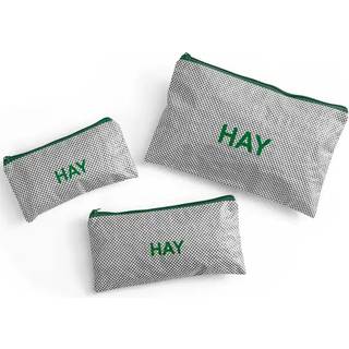HAY Candy Mono Wash Bag Flat Set Of 3 Grey