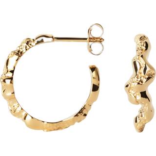 Camille Brinch Contrast Fusion Hoops Forgyldt