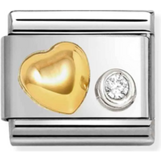 Nomination Gold Silver Raised Heart Charm