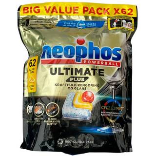 Neophos opvasketabs, Ultimate Plus | 62 stk. Lemon