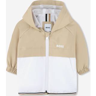 BOSStil drenge. J52122 Windbreaker-jakke med hætte beige (3años= 94cm), Casual, Genanvendt polister, Bæredygtig, børnetøj