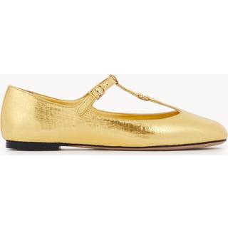 ChloÃ© Marcie metallic leather Mary Jane flats - gold - EU 36.5