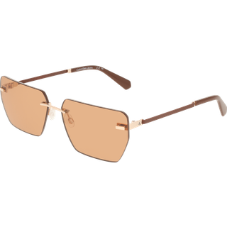 Calvin Klein Unisex CKJ25207S 721 Solbriller Metal Orange Firkantet Normal