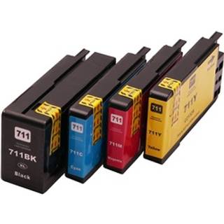 Kompatibelt sæt med 4 printerpatroner til HP 711 til HP Designjet T120 T520 24 tommer 36 tommer-seri