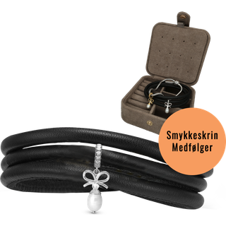 Christina Jewelry Celebrate Slim læderarmbånd (4 mm) kampagne i sølv