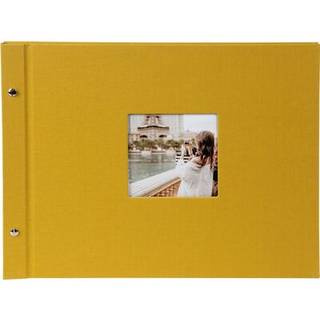 goldbuch Bella Vista screw-top album 39x31 40 black pages mustard