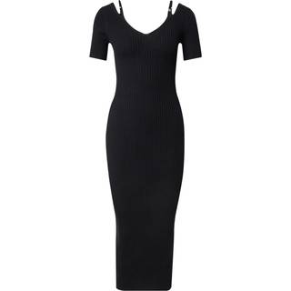 Bodycon-midikjole i rib med udskårne detaljer