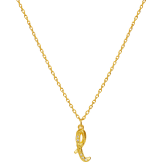 Maanesten Halskæde - L Alphabet - Gold Colour