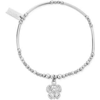 ChloBo Silver Sheltered Glow Turtle Bracelet - Silver - 18cm