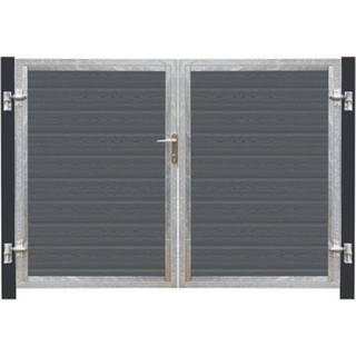 Plus Artura Komposit dobbeltlåge 213×135 cm m/gråsorte stolper til nedstøbning