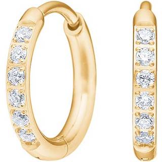 Pure Titanium Nikkelfri hoops i forgyldt titanium m zirkonia 12mm