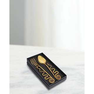 L'Objet Serving And Trays - 'Spirale' serving set, two pieces, gold in Gold stainlesssteel