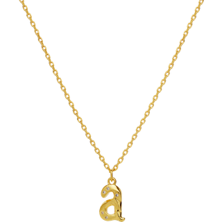 Maanesten Halskæde - A Alphabet - Gold Colour