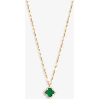 Jon Richard Jon Richard og malakitkløver vedhæng halskæde