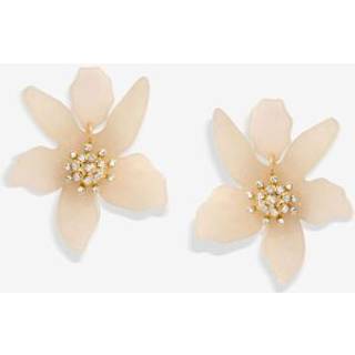 Mood Cream Resin Flower Statement DråbeøreringeEn