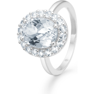 Mads Z Celestial by Medina ring i sølv med hvid topas - Str. 58