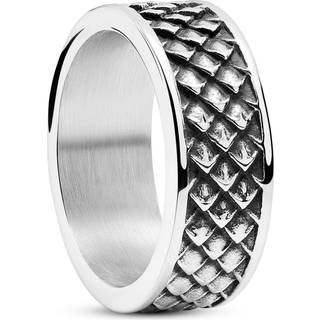 Stål og Sort Drageskæl Ring