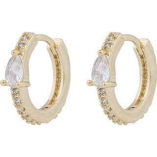 SNÖ Of Sweden Seine Drop Ring Earrings Gold Clear Onesize