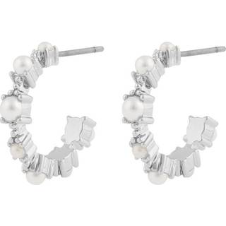 SNÖ Of Sweden Lucy Oval Earrings Silver White Onesize