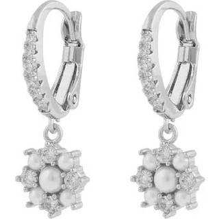 SNÖ Of Sweden Lucy Short Pendant Earrings Silver White Onesize