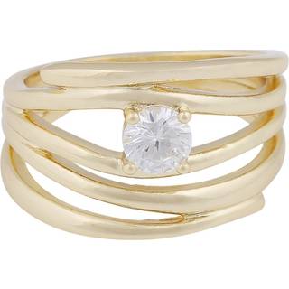 SNÖ of Sweden Jen Stone Irregular Ring Gold Clear L