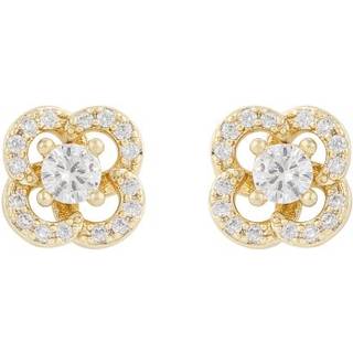 SNÖ of Sweden Sally Stone Earrings Gold Clear Onesize