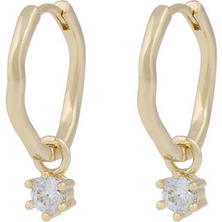SNÖ of Sweden Jen Ring Stone Pendant Earrings Gold Clear Onesize