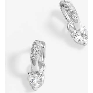 Simply Silver Simply Silver 925 Cubic Zirconia Hjerte Hoop øreringe