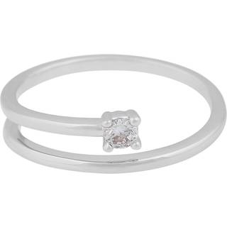 SNÖ Of Sweden Jen Swirl Stone Ring Silver Clear S