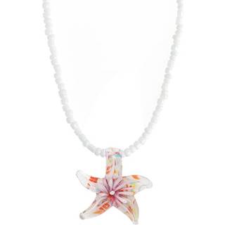 Timi Of Sweden Serafina Glass Starfish Necklace Purple Glaze