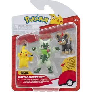 Pokemon Battle pack 3 figurer - Litleo, Floragato og Pikachu - 5 og 8 cm