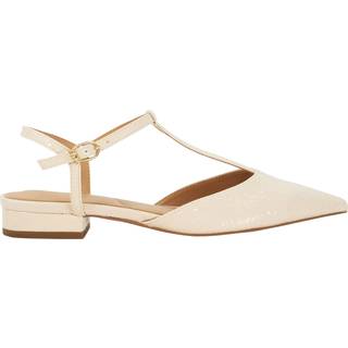 Dune London Dune London Cream Harler T-Bar Point Flat Shoes
