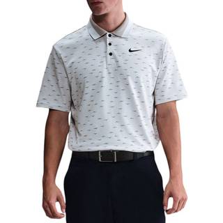 Nike Dri-Fit Tour Micro Print Mens Photon Dust/Black XL Polo trøje