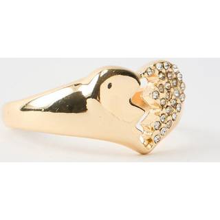 Mens Iced Broken Heart Ring In Gold