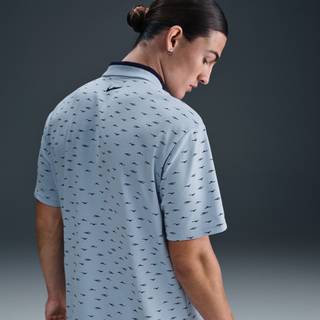 Nike Dri-Fit Tour Micro Print Mens Light Armory Blue/Black M Polo trøje