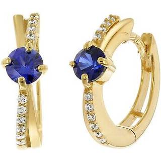 trendor 68975 Damen-Ohrringe 925 Silber Vergoldet Creolen Ø 15 mm