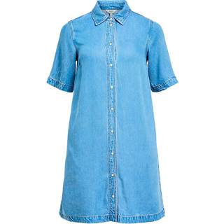Object Collectors Item Objframe 2/4 RE DENIM DRESS  R Light Blue Denim M