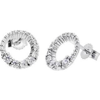 trendor 68389 Damen-Ohrringe Weißgold 333/8K Ohrstecker mit Zirkonia
