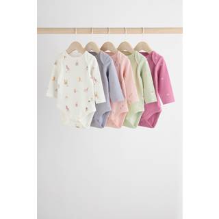 Next Multi 5 Pack Long Sleeve Baby Bodysuits