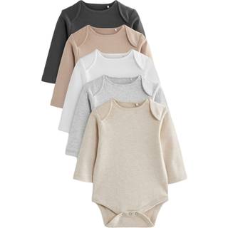 Next Neutral Baby Essential Long Sleeve Bodysuits 5 Pack
