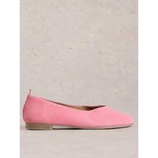 White Stuff White Stuff Pink Cheri Leather Ballerina Pumps